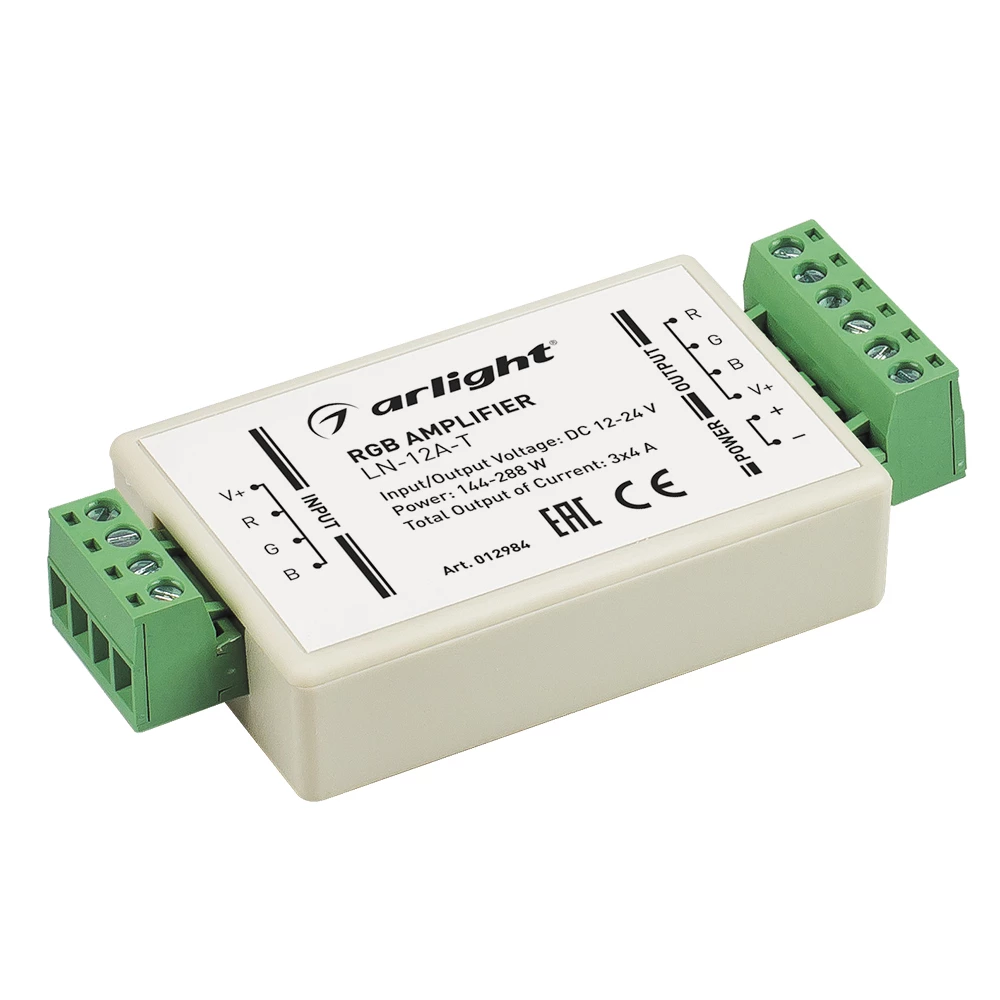 RGB-усилитель LN-12A-T (12/24V, 144/288W) (Arlight, IP20 Пластик, 1 год) 012984 - Viokon.com
