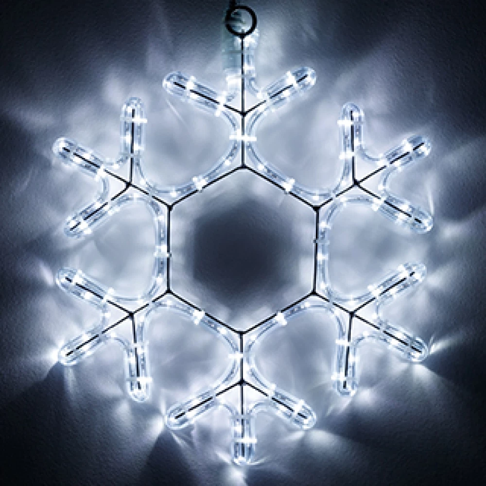 Фигура светодиодная ARD-SNOWFLAKE-M7-450x375-108LED White (230V, 6.5W) (Ardecoled, IP65) 034249 - Viokon.com