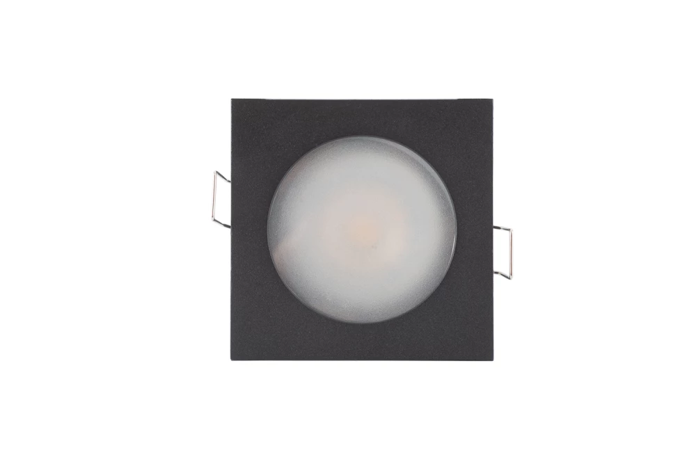 DK3015-BK Встраиваемый светильник влагозащ IP 44 50 Вт GU10 черный алюминий - Viokon.com