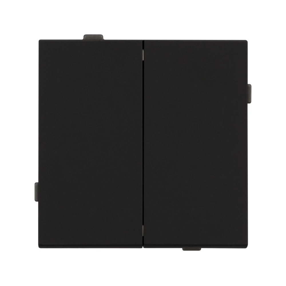 Механизм выключателя двухклавишный непроходной SWT-TENDO-MK02-SFPL-BK (230V, 10A) (Arlight, Матовый черный) 054544 - Viokon.com