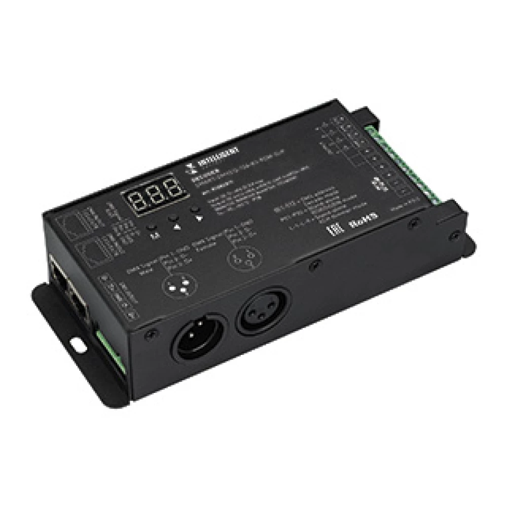 INTELLIGENT ARLIGHT Декодер SMART-DMX512-104-83-RDM-SUF (12-48V, 4x8A, XLR3/RJ45) (IARL, IP20 Металл, 5 лет) 023823(1) - Viokon.com