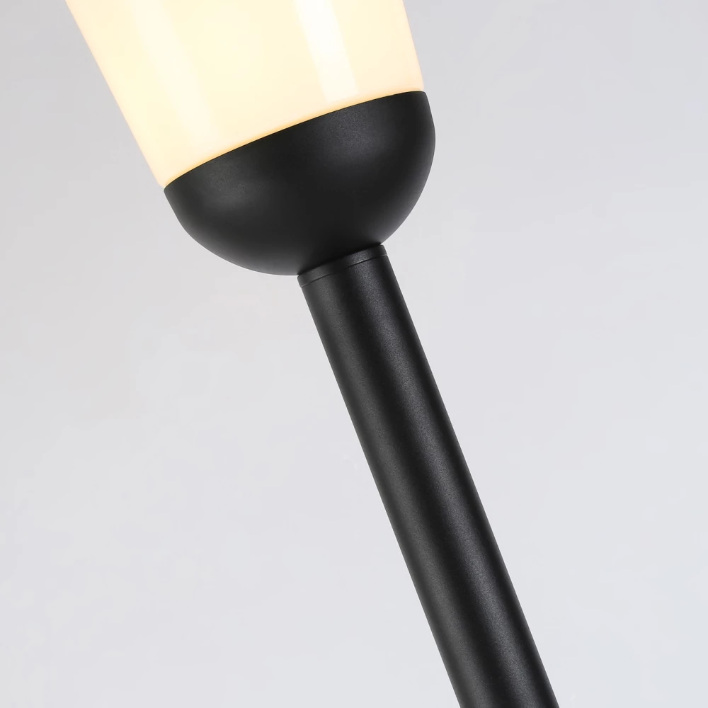 Уличный ландшафтный светильник ST2095 BK/FR черный/белый матовый IP54 E27 max 40W D150*950 - Viokon.com