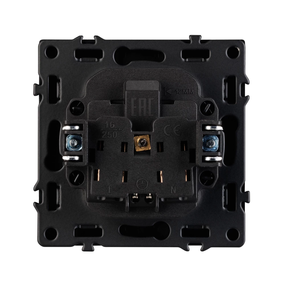 Механизм электрической розетки SCT-NOBE-MEU1-SFPL-BK (230V, 16A) (Arlight, Черный оникс) 054277 - Viokon.com