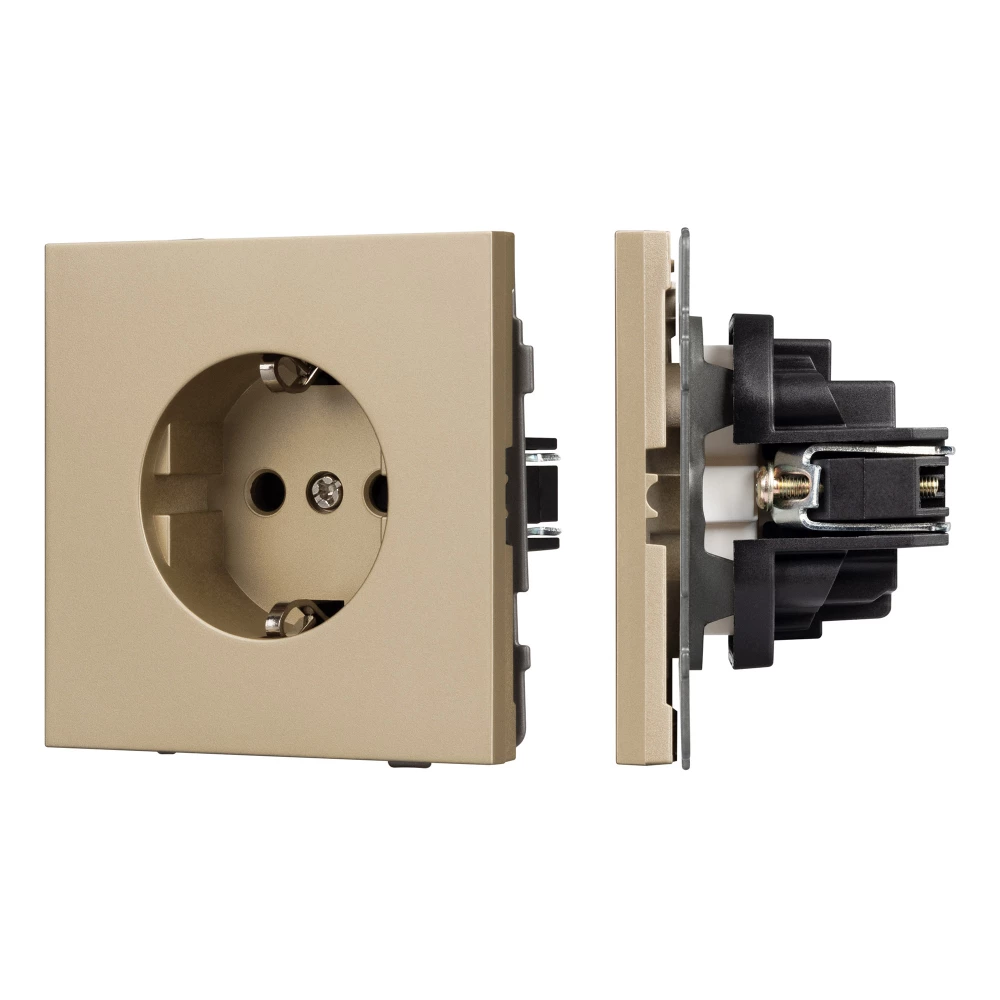 Механизм электрической розетки SCT-NOBE-MEU1-SFPL-GD (230V, 16A) (Arlight, Золотой песок) 054278 - Viokon.com