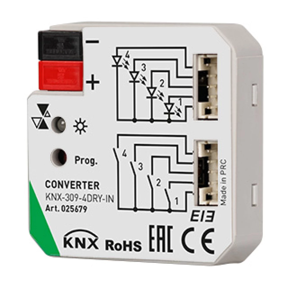 INTELLIGENT ARLIGHT Конвертер KNX-309-4DRY-IN (BUS) (IARL, IP20 Пластик, 2 года) 025679 - Viokon.com