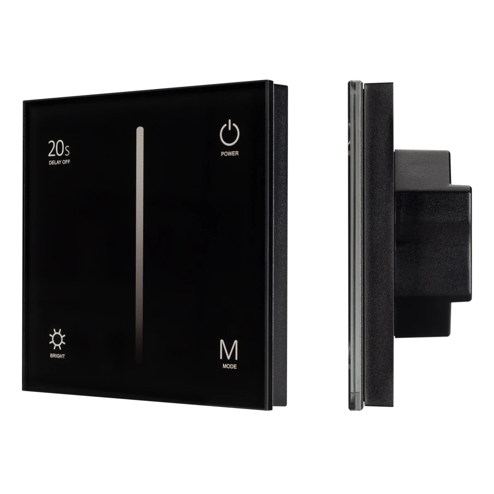 Панель SMART-P36-DIM-IN Black (230V, 1.2A, TRIAC, Sens, 2.4G) (Arlight, IP20 Пластик, 5 лет) 028110 - Viokon.com