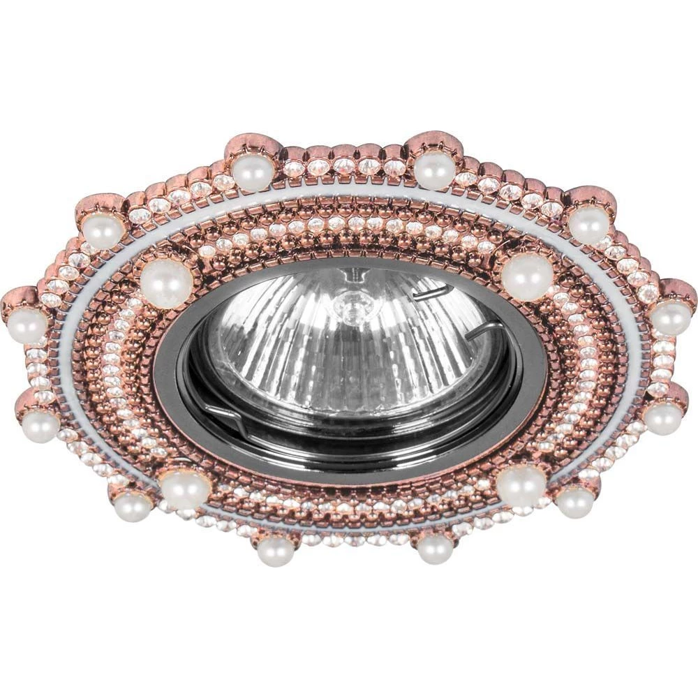 Светильник встраиваемый Feron CD2051 потолочный MR16 G5.3 шампань-хром (28622) - Viokon.com