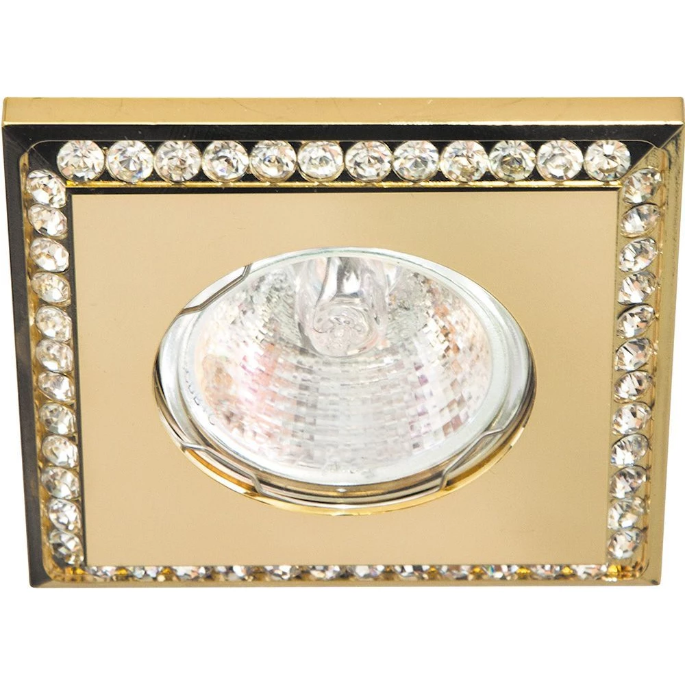 Светильник встраиваемый Feron DL102-C потолочный MR16 G5.3 золотистый (28374) - Viokon.com