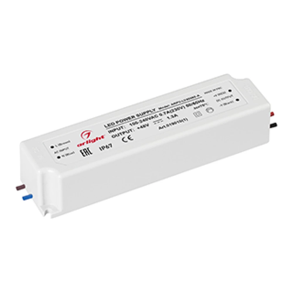 Блок питания ARPV-LV48060-A (48V, 1.3A, 60W) (Arlight, IP67 Пластик, 3 года) 019010(1) - Viokon.com