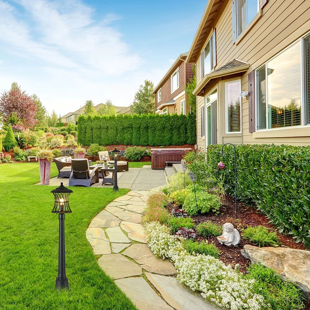 Светильник садово-парковый Feron PL526  столб 60W E27 230V, черный (11621) - Viokon.com