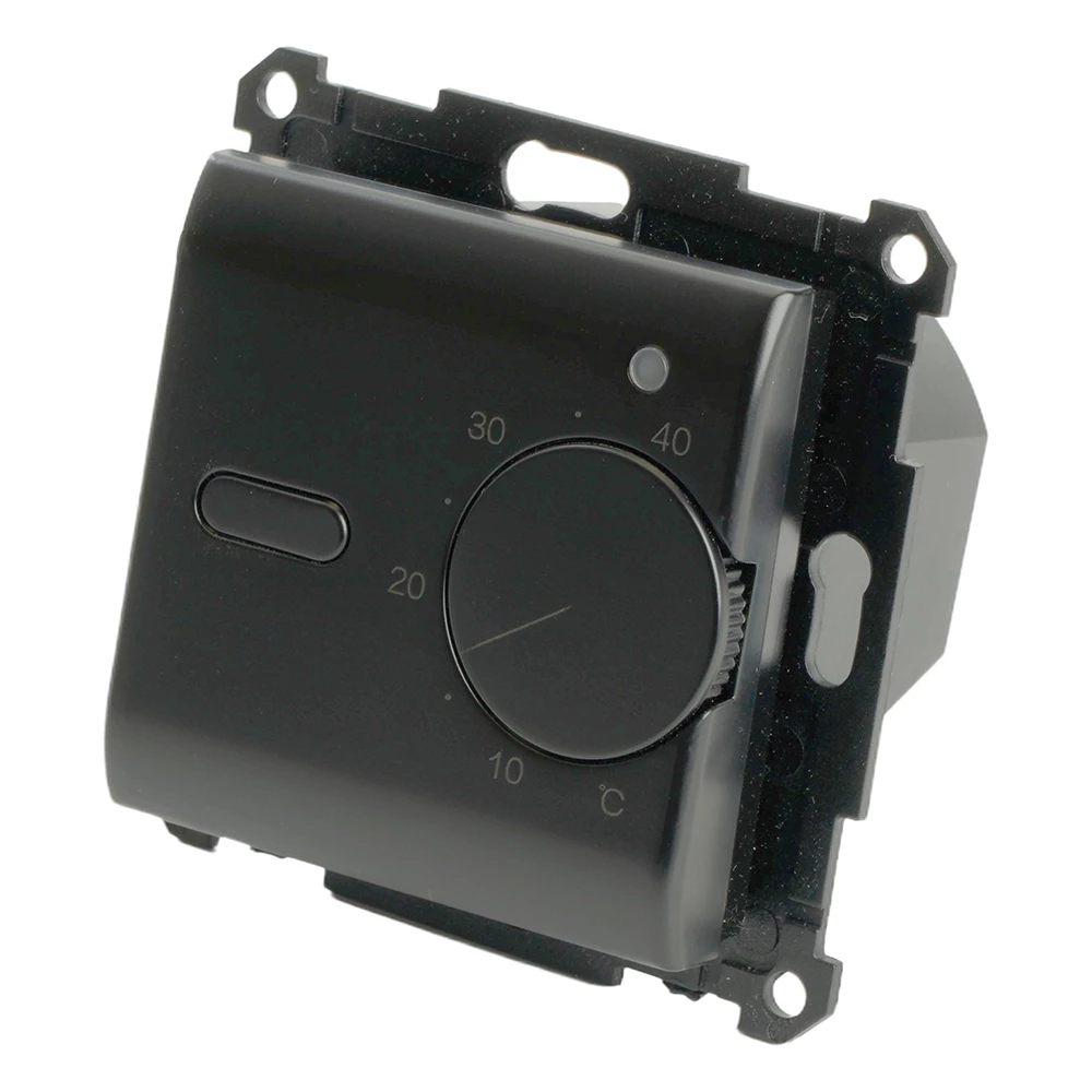 Терморегулятор механический для теплого пола (механизм), STEKKER GLS00-7117-05, 250В, 3500Вт, серия Катрин, черный (49741) - Viokon.com