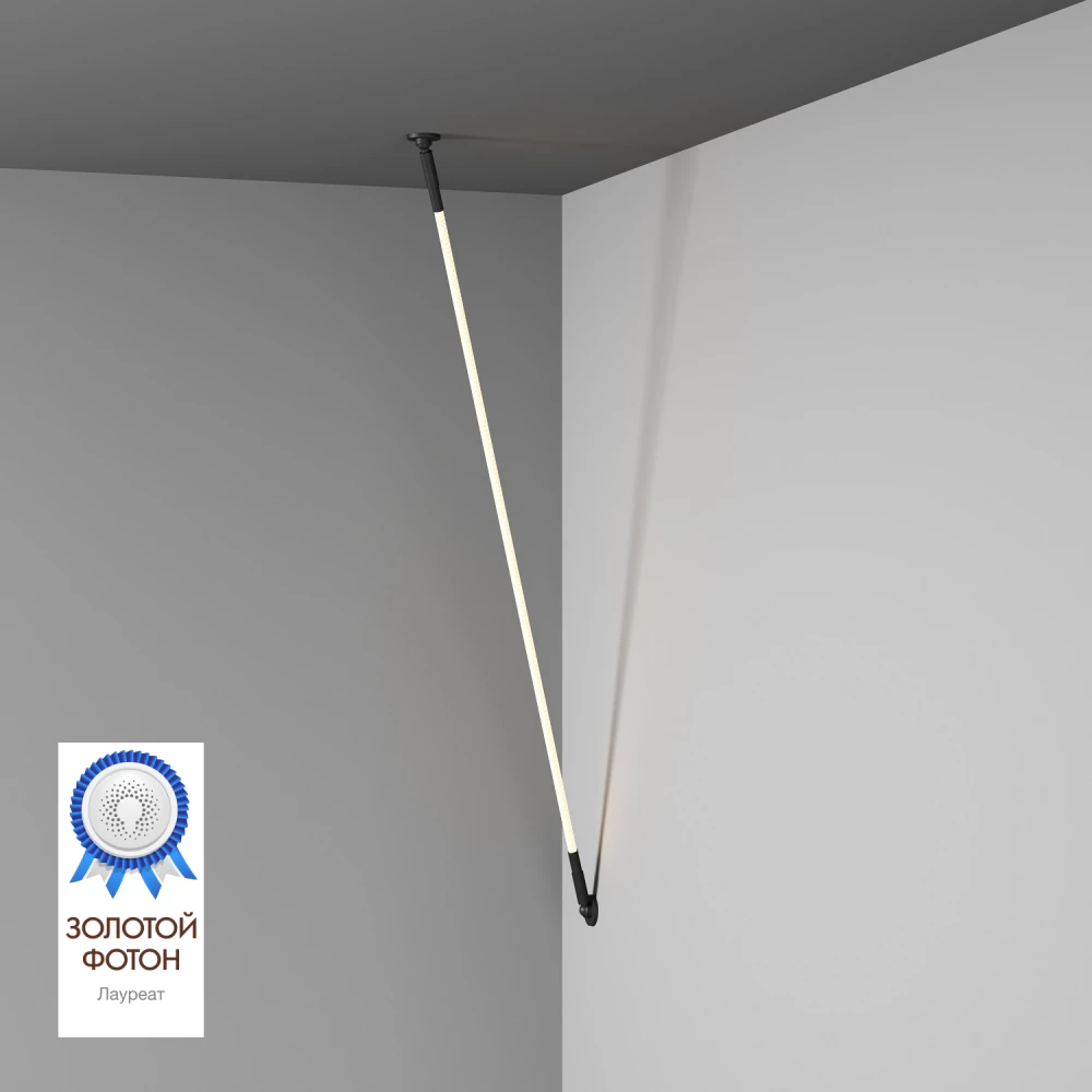 DK7502-BK Cветильник-трос в оплетке FLEX со светодиодом 2м 24V DC 35W 360 3000К IP20 черный Цветопередача ampampgt90 Световой поток 1540Лм - Viokon.com