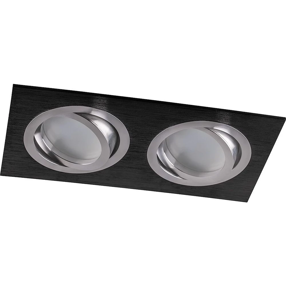 Светильник встраиваемый Feron DL2802 потолочный MR16 G5.3 черный-хром (32641) - Viokon.com