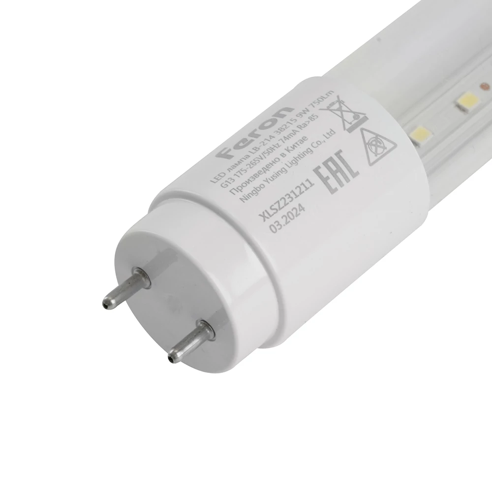 Лампа светодиодная Feron LB-214 G13 9W 175-265V 0,6м (38215) - Viokon.com