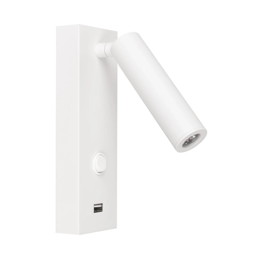 Светильник SP-BED-CHARGE-S60x125-3W Warm3000 (WH, 20 deg, 230V) (Arlight, IP20 Металл, 3 года) 031394 - Viokon.com