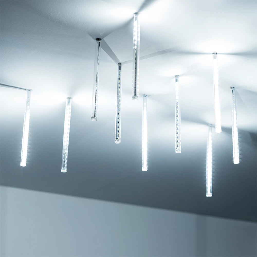 Светодиодная гирлянда ARD-ICEFALL-CLASSIC-D12-200-10PCS-CLEAR-32LED-LIVE WHITE (230V, 10.5W) (Ardecoled, IP65) 026043 - Viokon.com