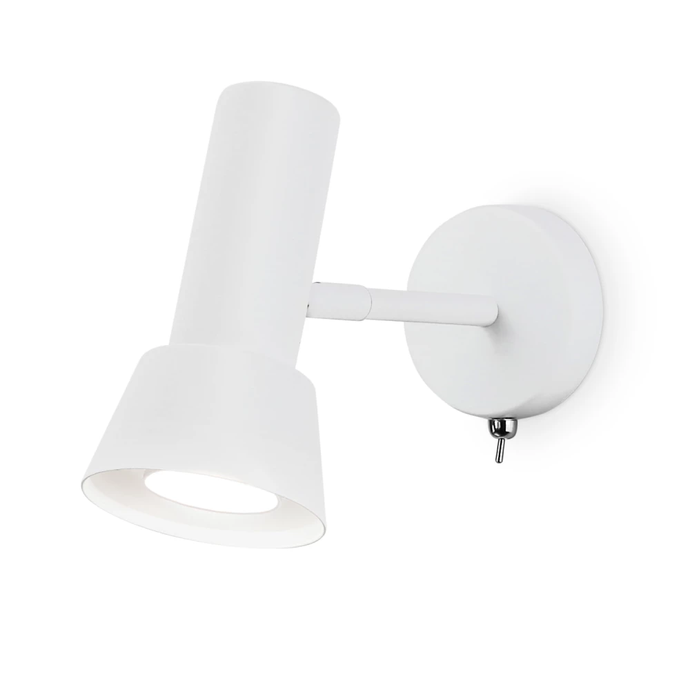 Настенный светильник с выключателем и сменной лампой GU10 TA13128 WH белый GU10 max 12W D85*L150*H240 - Viokon.com