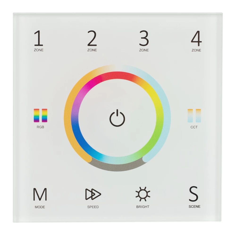 Панель Sens SMART-P67-MULTI White (230V, 4 зоны, 2.4G) (Arlight, IP20 Пластик, 5 лет) 028321 - Viokon.com