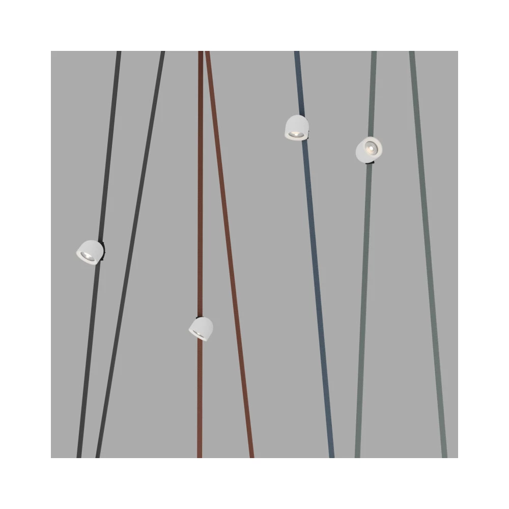 DK5540-WHBK Поворотный светильник для трека-ремня Belty серия Spot со светодиодом D100H107мм 48V DC 12W RA90 38 4000K IP20 белый с черным алюминий - Viokon.com