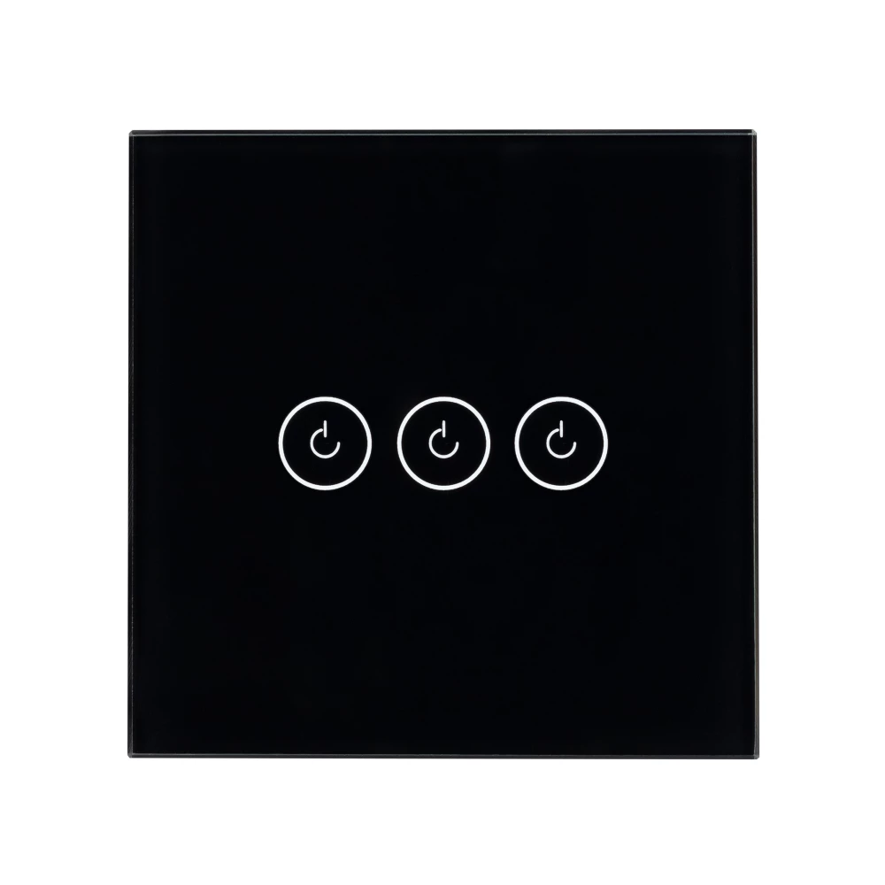 Выключатель сенсорный SWT-OMALI-S03-ZB-BK (250V, 10A, Zigbee) (Arlight, Стекло) 050046 - Viokon.com