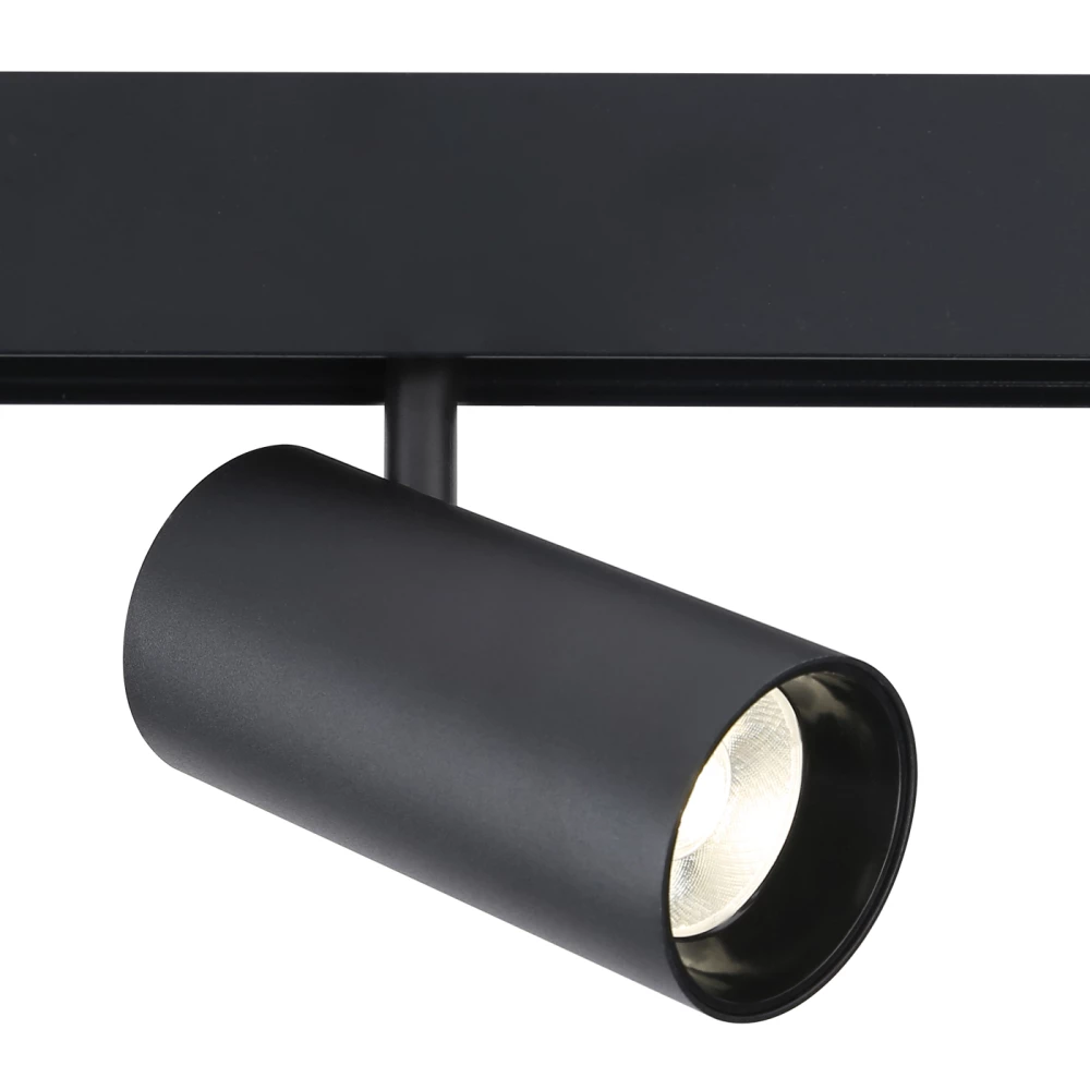Светильник светодиодный трековый для шинопровода Magnetic GL3841 BK черный IP20 20W 4200K 48V 24° D67*138 - Viokon.com