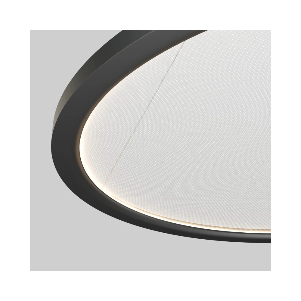 Подвесной светильник горизонтальный VEIL 35 Вт 600В1500 мм LED 2700-6000K IP20 пульт ДУ в комплекте черный алюминий акрил - Viokon.com